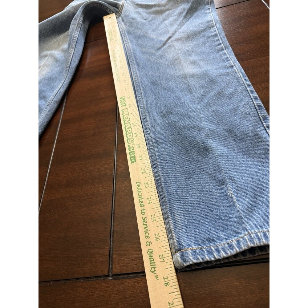 🔥32x29 Mens Jeans Classic Fits 32x27.5 Straight Blue Denim 100% Cotton LL Bean - Picture 6 of 10